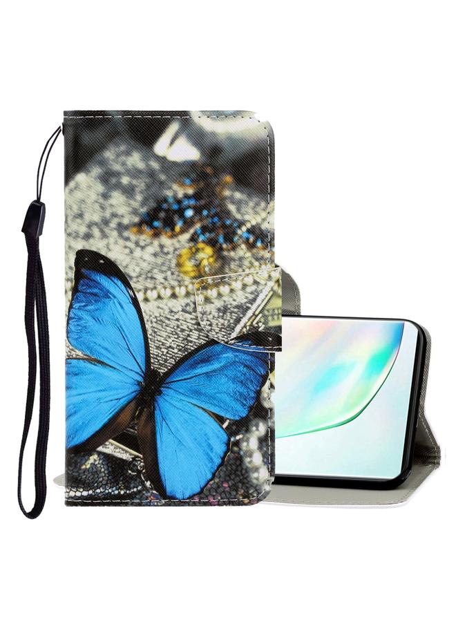 زبون جراب لهاتف Galaxy Note 10 Plus، جراب جلدي من البولي يوريثان قابل للطي أفقيًا برسومات ملونة ثلاثية الأبعاد مع حامل وفتحات للبطاقات ومحفظة - Image 1