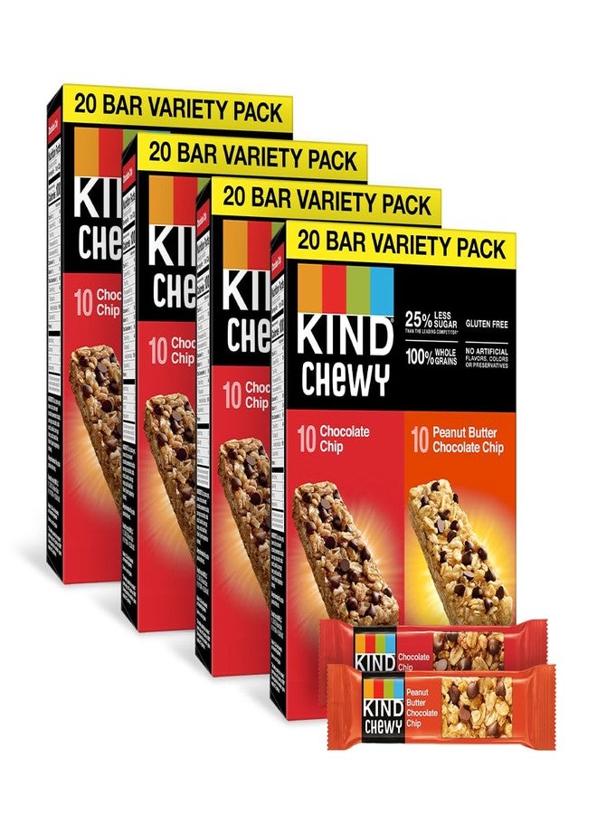 KIND Granola Chewy Bar, Variety Pack, Gluten Free, 20 Count (Pack of 4) - Image 1
