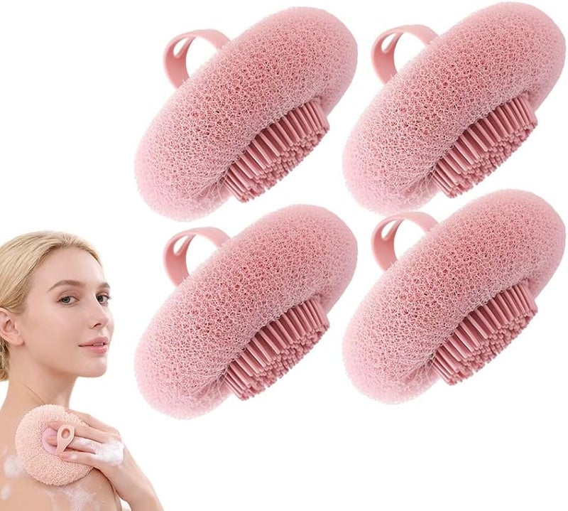 4PCS Pink Super Soft Sunflower Bath Ball 2025 Upgraded Exfoliating Shower Brushes Sponge Pouf For Men And Women - Image 1