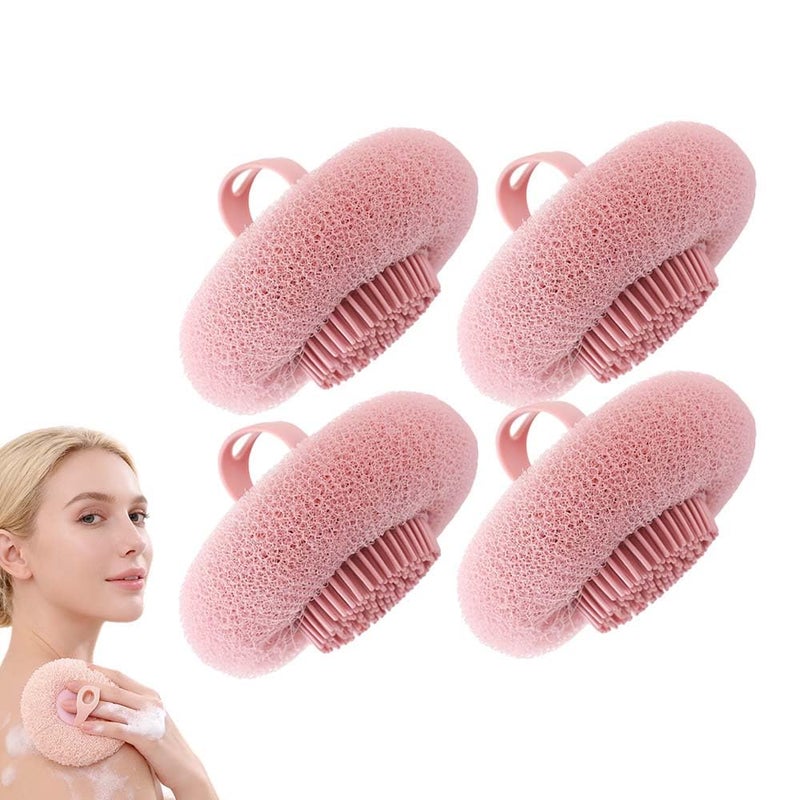 4PCS Pink Super Soft Sunflower Bath Ball 2025 Upgraded Exfoliating Shower Brushes Sponge Pouf For Men And Women - Image 2