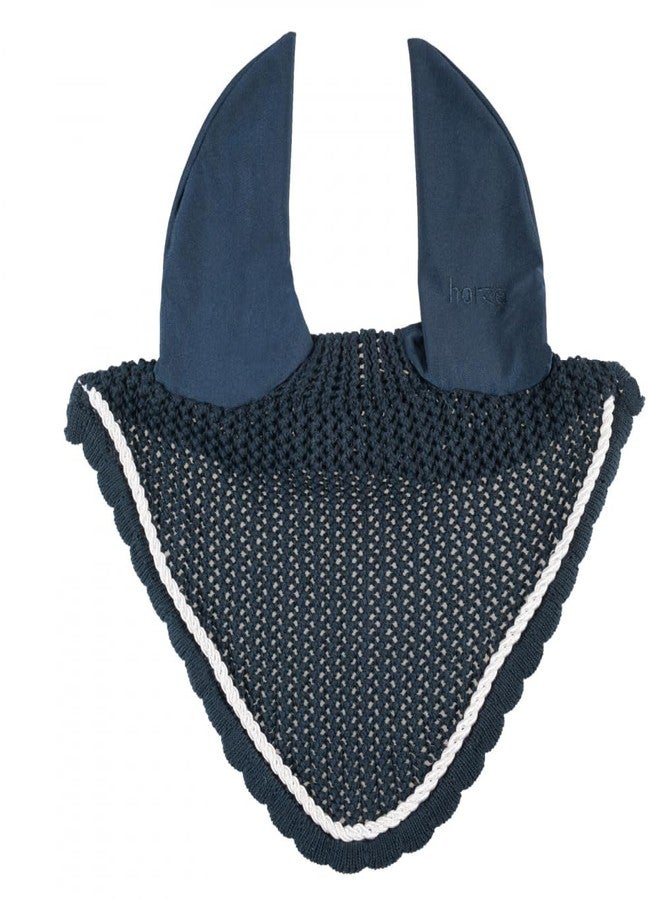 HORZE River Ear Net - Peacoat Dark Blue/White - Horse - Image 1
