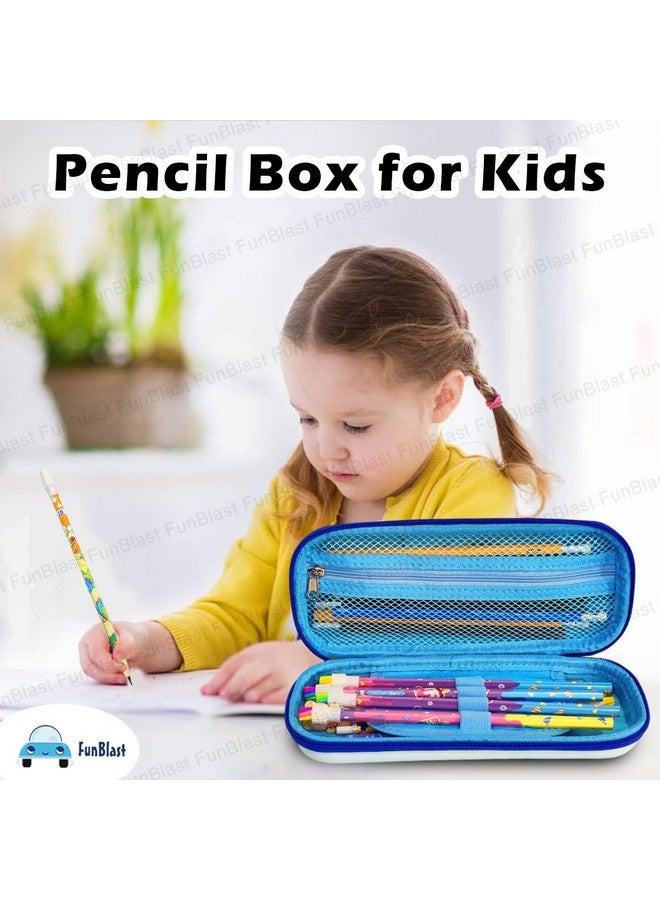 فنبلاست حقيبة فن بلاست الأسد للأولاد والبنات - حافظة أقلام إيفا ثلاثية الأبعاد متعددة الأغراض، وقلم ثابت وحقيبة للوازم المدرسية للطلاب، وحقيبة تخزين ثابتة، وهدية عيد ميلاد للأطفال (أزرق فاتح) - Image 5