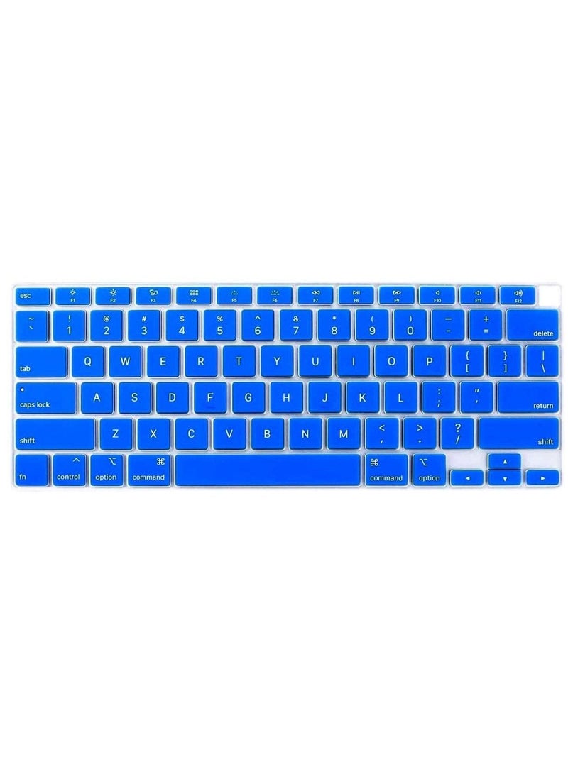 AMM US Layout Keyboard Cover for MacBook New Air 13-Inch Retina Display Touch ID Model A2179/A2337 Release 2020/2021 Dark Blue - Image 1