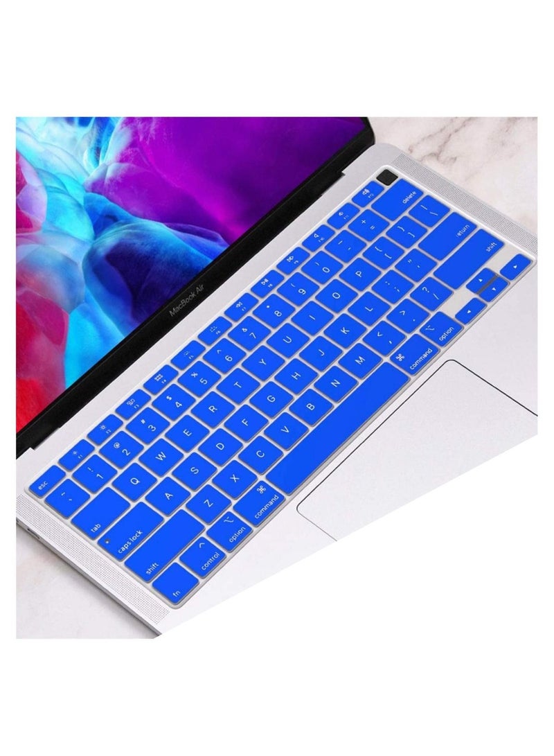 AMM US Layout Keyboard Cover for MacBook New Air 13-Inch Retina Display Touch ID Model A2179/A2337 Release 2020/2021 Dark Blue - Image 3