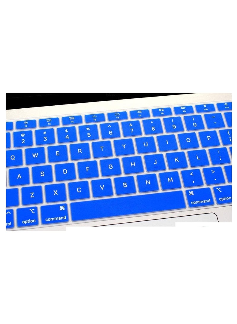 AMM US Layout Keyboard Cover for MacBook New Air 13-Inch Retina Display Touch ID Model A2179/A2337 Release 2020/2021 Dark Blue - Image 4