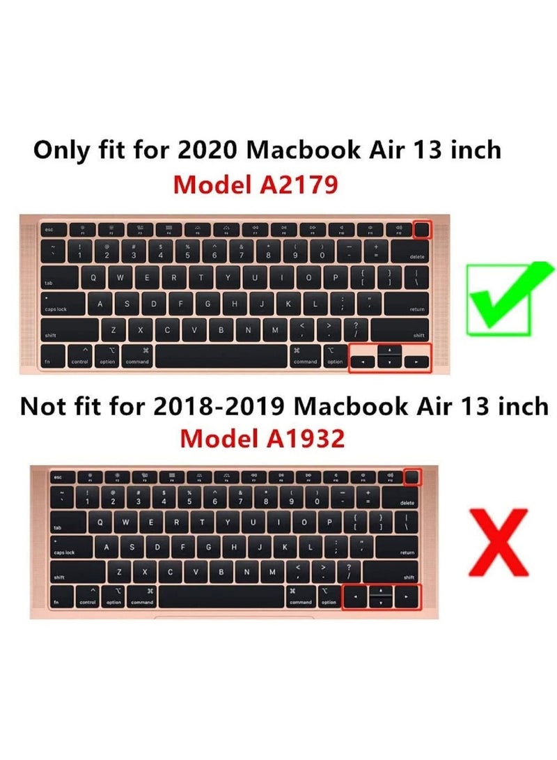 AMM US Layout Keyboard Cover for MacBook New Air 13-Inch Retina Display Touch ID Model A2179/A2337 Release 2020/2021 Dark Blue - Image 2