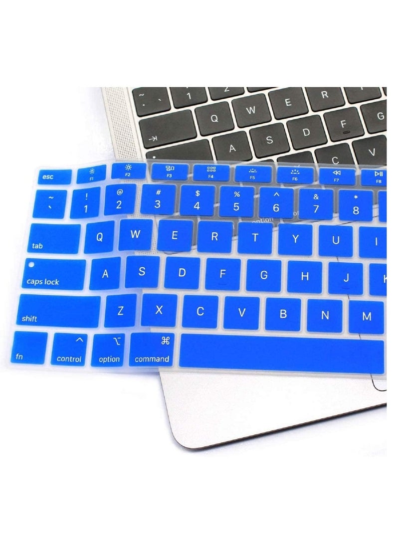 AMM US Layout Keyboard Cover for MacBook New Air 13-Inch Retina Display Touch ID Model A2179/A2337 Release 2020/2021 Dark Blue - Image 5