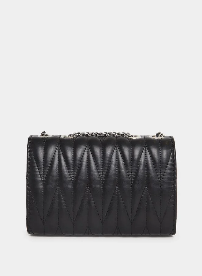 Styli Quilted Shoulder Bag with Chain Strap