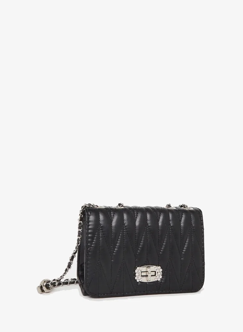 Styli Quilted Shoulder Bag with Chain Strap