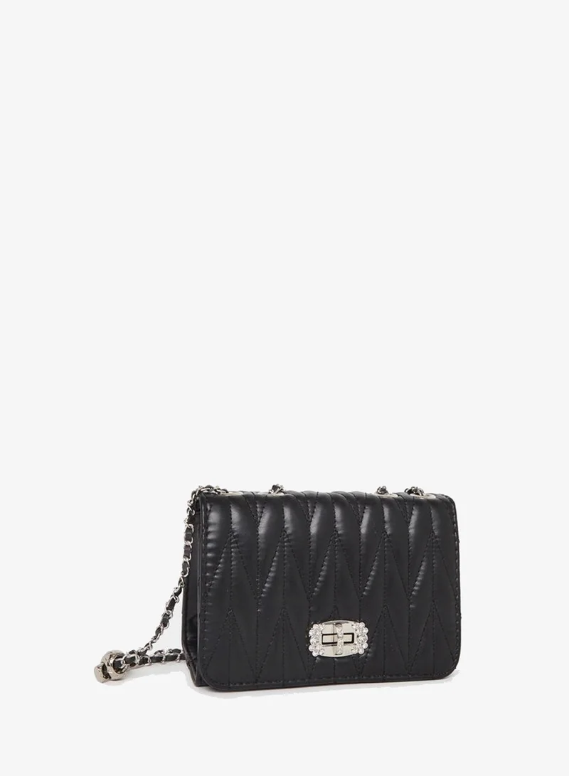 Styli Quilted Shoulder Bag with Chain Strap
