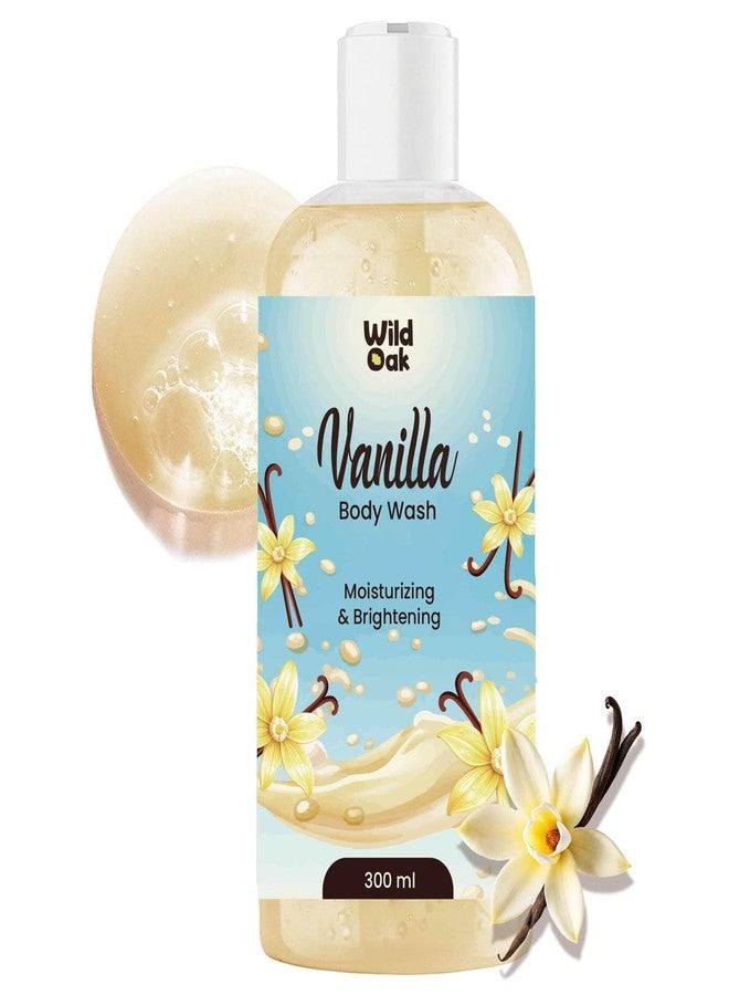 WILD OAK WildOak Vanilla Body Wash | 300ml | Brightening, Hydrating & Gentle Exfoliating with Hyaluronic Acid, Collagen Peptides & Ceramides | Cleanser with Mandelic Acid & Probiotics for Soft, Smooth & Radiant Skin - Image 1