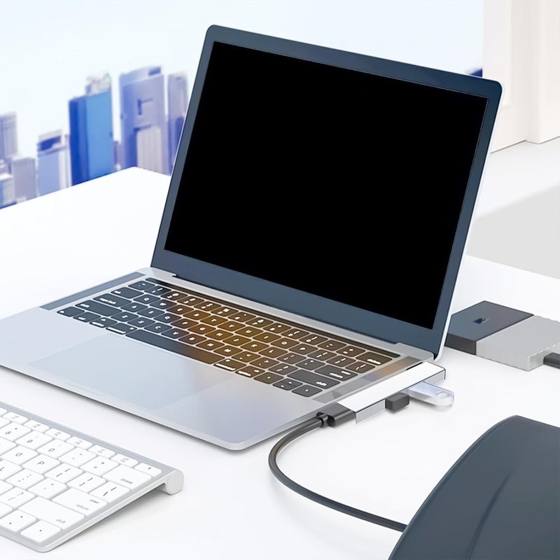 90 Degree Portable USB C Hubs 4 Port Expansion, Fast Data Hubs with 2 USB2.0, 1 USB3.0 for PC Laptop C Docking Station - Image 2