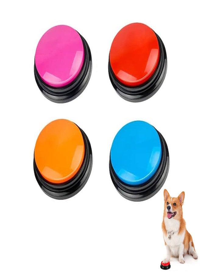 BoArt Voice Recording Button, Dog Buttons for Communication Pet Training Buzzer, 30 Second Record&Playback, Voice Recording Clicker for Cat, Puppy, Pet Trainin, Funny Gift for Study Office Home 4 Pcs - Image 1