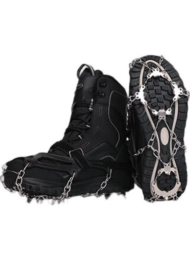 Canle Kanle Ice Claw Non-Slip Shoe Covers, Winter Outdoor Professional Mountaineering Hiking Snow Shoes, Chain Cleats, Simple Anti-Slip Chains - Image 1