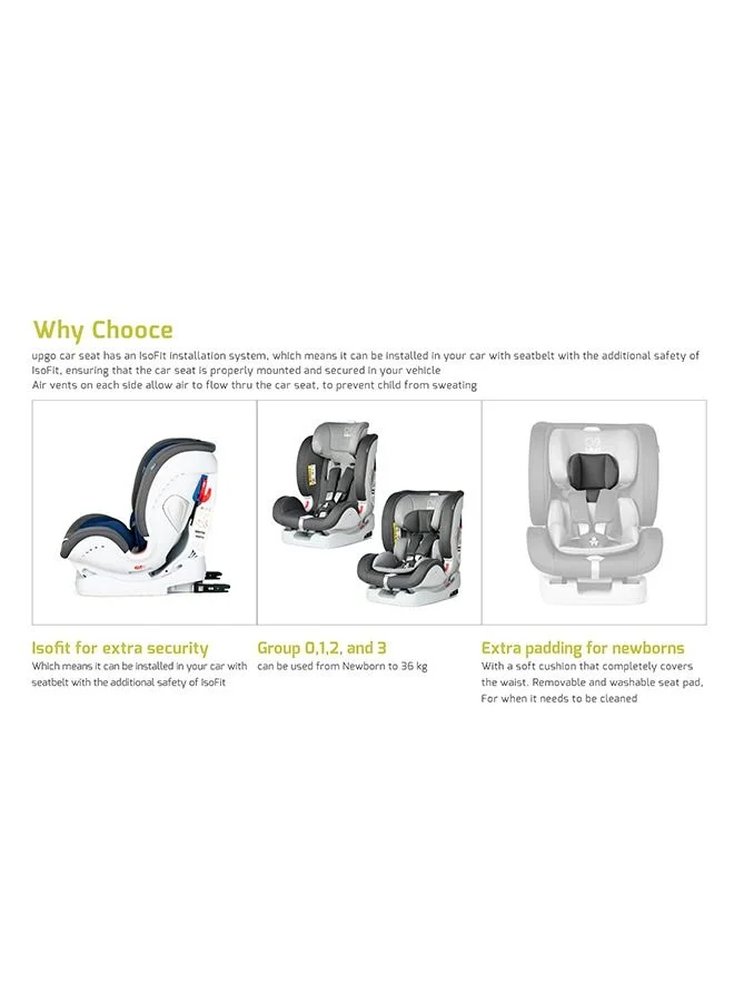 جيكل Up Go All In One Isofit Car Seat - Grey