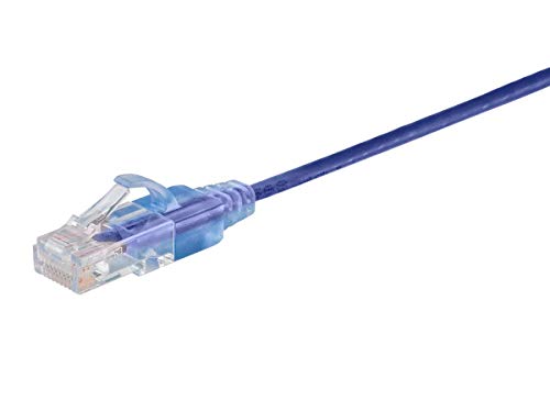 Monoprice SlimRun Cat6A Ethernet Patch Cable Snagless RJ45 UTP Pure Bare Copper Wire 10G 30AWG 2ft Purple 10Pack - Image 3