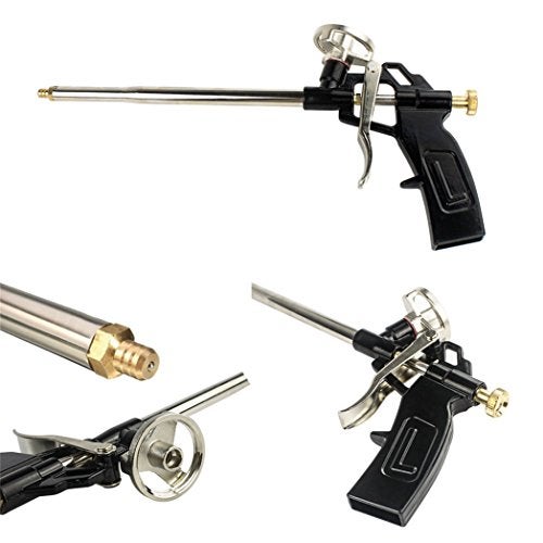 Picowe Foam Gun, Picowe Foaming Gun Pu Expanding Caulking Gun Metal Body Pro Heavy Duty PU Spray Foam Gun Grade Expanding Spray Application Applicator - Image 2