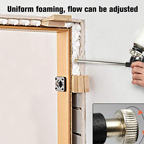 Picowe Foam Gun, Picowe Foaming Gun Pu Expanding Caulking Gun Metal Body Pro Heavy Duty PU Spray Foam Gun Grade Expanding Spray Application Applicator - Image 5