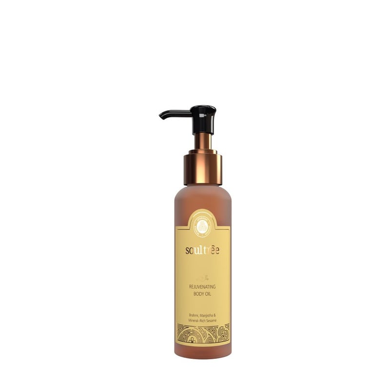 SoulTree Rejuvenating Body Oil  Brahmi Majishtha and Mineral Rich Sesame  120ml  for Soft Glowing Skin and Enhanced Wellness - Image 1