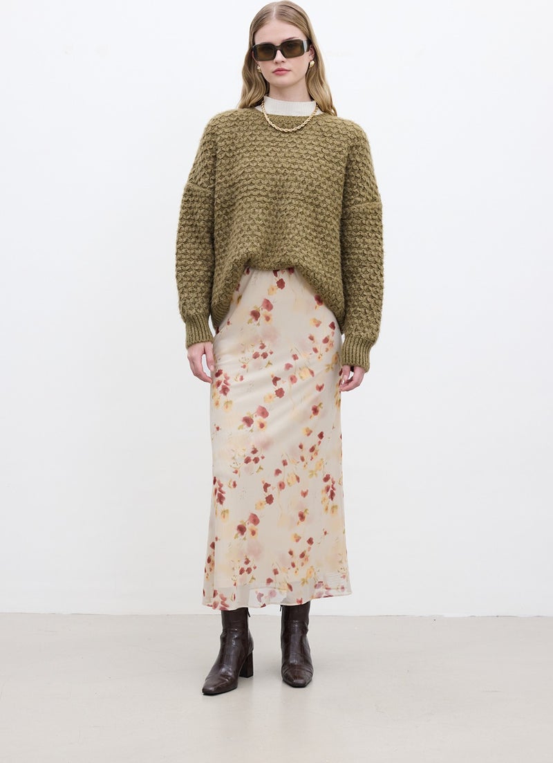Manuka Patterned Knitted Sweater Soil  - Image 3