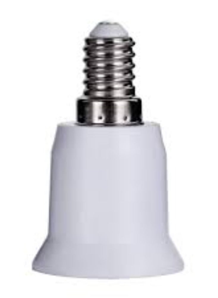 KNP E14 to E27 Bulb Holder Pack of 1 provides a practical solution for converting E14 (small Edison screw) sockets to E27 (medium Edison screw) sockets. - Image 1