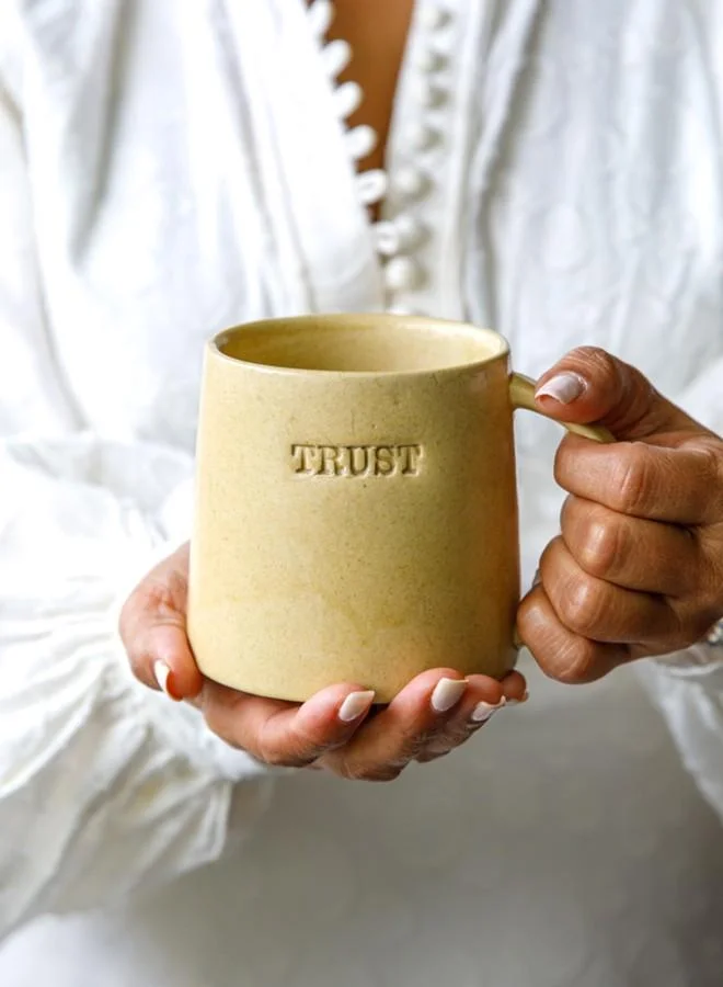 Curate Home Siqa/Trust Ceramic Mugs - Set of 2