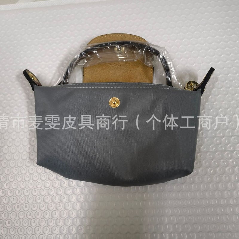 French Longchamp Mini Dumpling Bag Handbag Mobile Phone Bag Coin Purse Single Shoulder Crossbody Bag with No-Punch Strap - Image 3