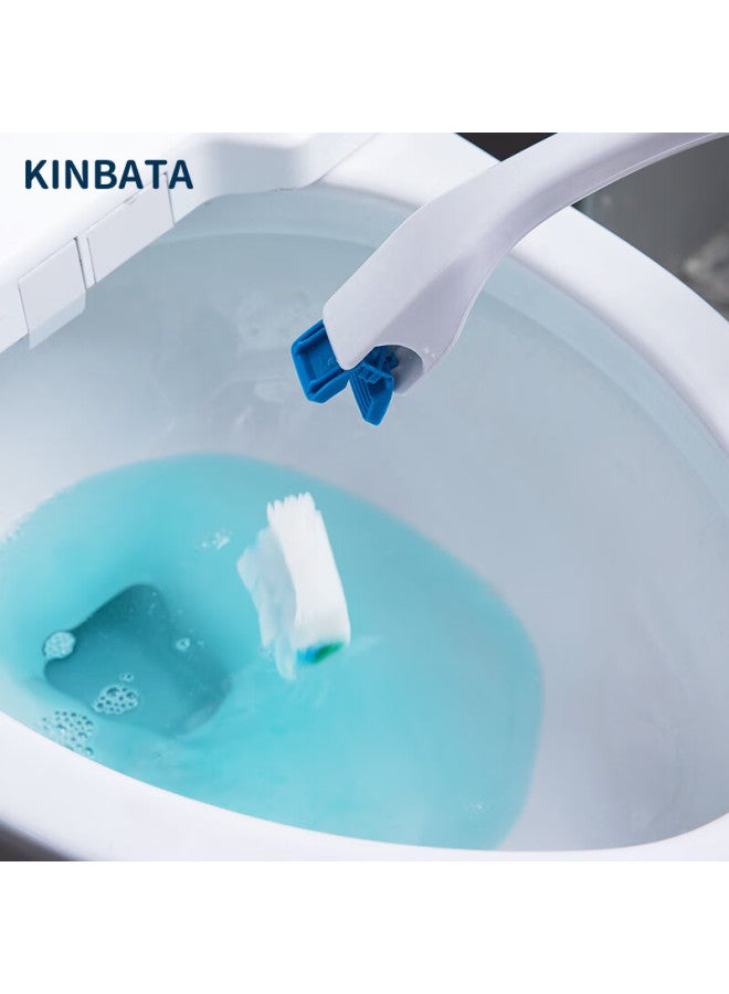 Kinbata Disposable Toilet Brush Heads, Flushable, Self-cleaning, Ready-to With Built-in Cleaner, Replaceable Cleaning Brush Heads, 12 Pieces - Image 2