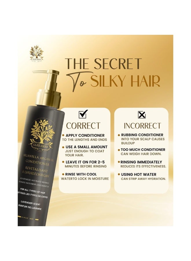 چلي هيرب  Glee Herb Arganilla Argan Oil Conditioner – 300 ml | Deep Moisture & Repair for Smooth, Soft, and Shiny Hair - Image 2