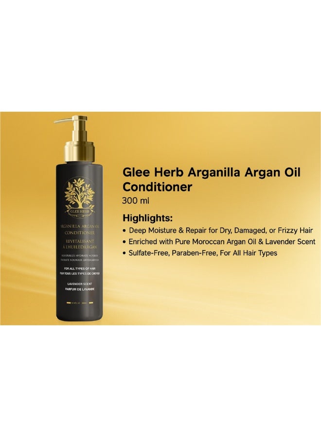 چلي هيرب  Glee Herb Arganilla Argan Oil Conditioner – 300 ml | Deep Moisture & Repair for Smooth, Soft, and Shiny Hair - Image 3