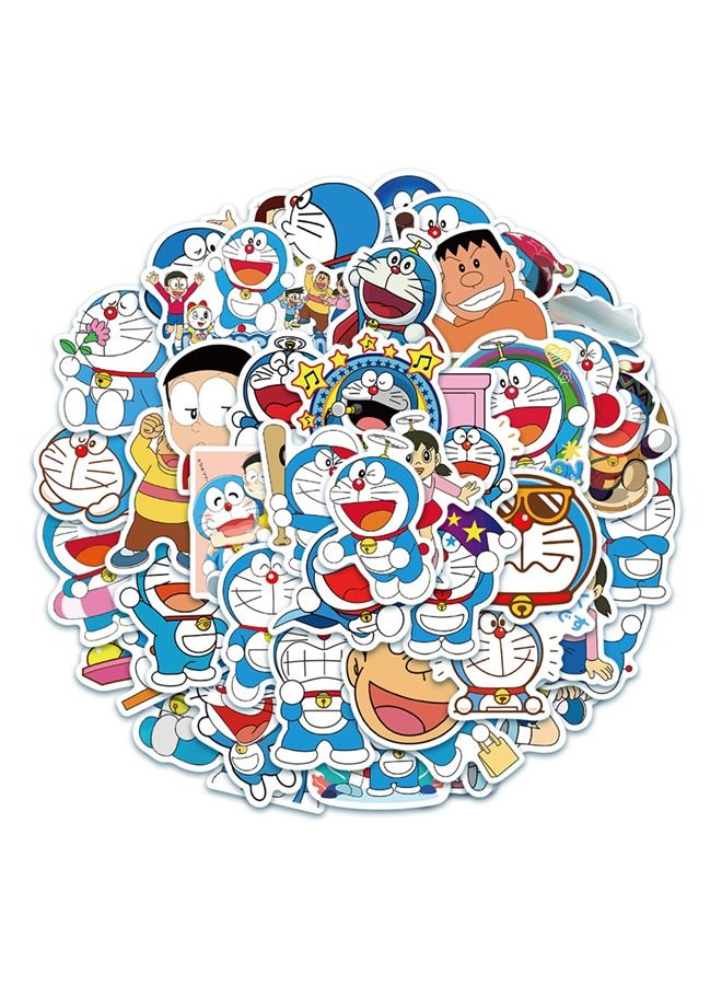 مجموعة ملصقات رسومات الشعار المبتكرة المقاومة للماء من 50 قطعة من كارتون دورايمون - Image 2