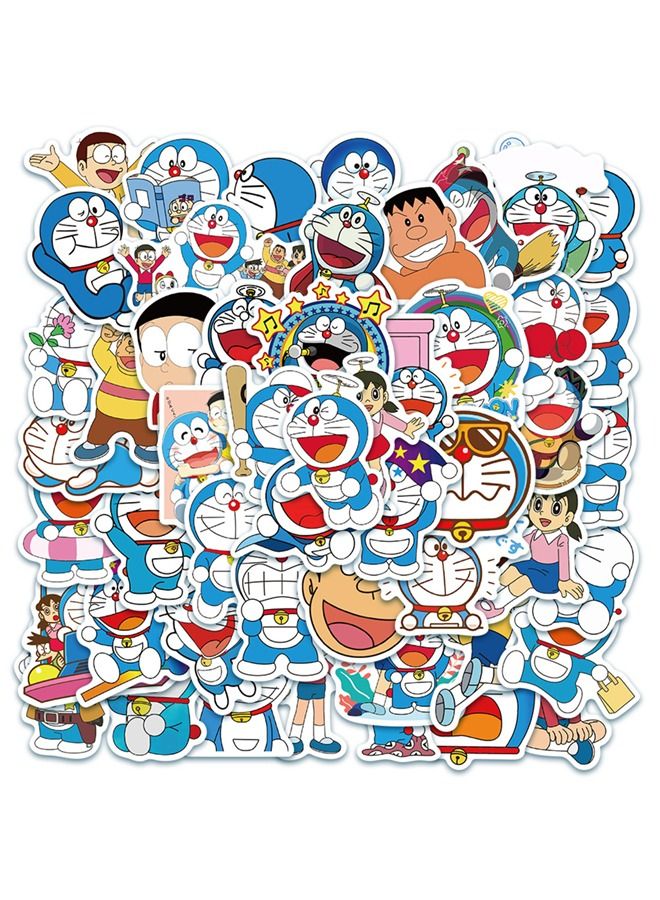 مجموعة ملصقات رسومات الشعار المبتكرة المقاومة للماء من 50 قطعة من كارتون دورايمون - Image 1