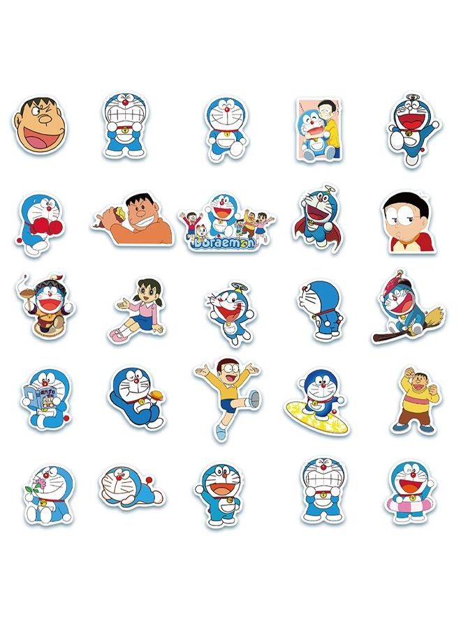 مجموعة ملصقات رسومات الشعار المبتكرة المقاومة للماء من 50 قطعة من كارتون دورايمون - Image 4