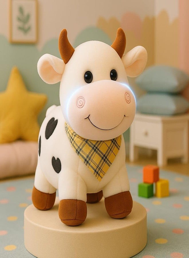 Storio Soft Plush Cow Toy for Kids | Ultra-Soft Cuddly Stuffed Animal for Babies, Toddlers & Children | Cute Hugging Toy for Boys & Girls | Washable & Safe | Birthday Gift for 1-6 Year Old - Image 1