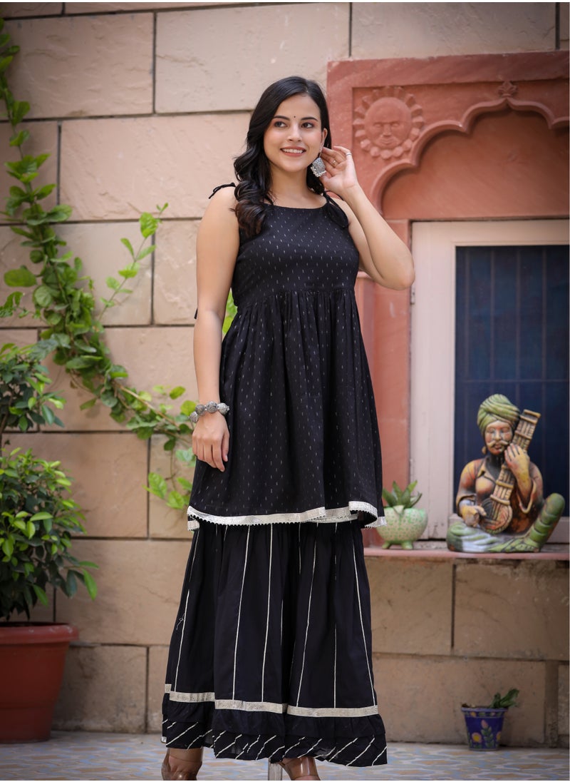 Stylish Black Peplum Kurta Sharara Set for Women - pzsku/Z1865EE771FED9C1F9412Z/45/_/1740558561/92253a28-3dde-4372-95f9-732dd4a17c47