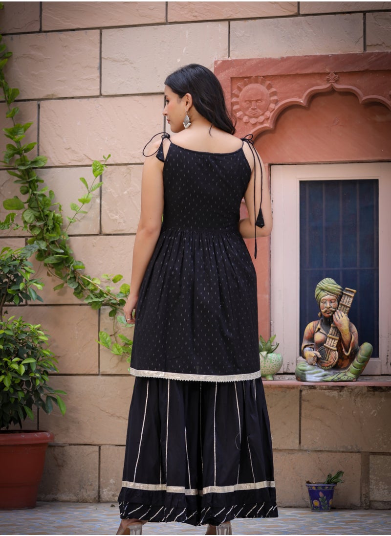 Stylish Black Peplum Kurta Sharara Set for Women - pzsku/Z1865EE771FED9C1F9412Z/45/_/1740558591/dd2733a4-b08a-42ae-b030-d681f18f9525