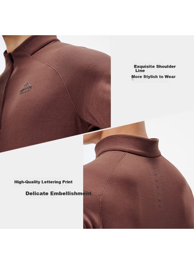 Pelliot Outdoor Fleece Jacket Uni Spring Autumn Antibacterial Warmth Stand Collar T-shirt Base Layer 114315385 Black S - Image 3
