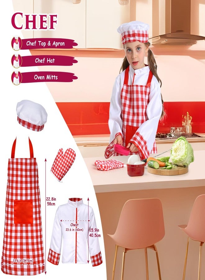 fedio 14Pcs Toddler Dress up Clothes,Boys Dress up Costumes for Play,Kids Dress up Set with Firefighter,Construction Worker,Chef,Police Costume,Toddler Boy Toys Christmas Birthday Gifts for 3-6 Years Old - Image 4