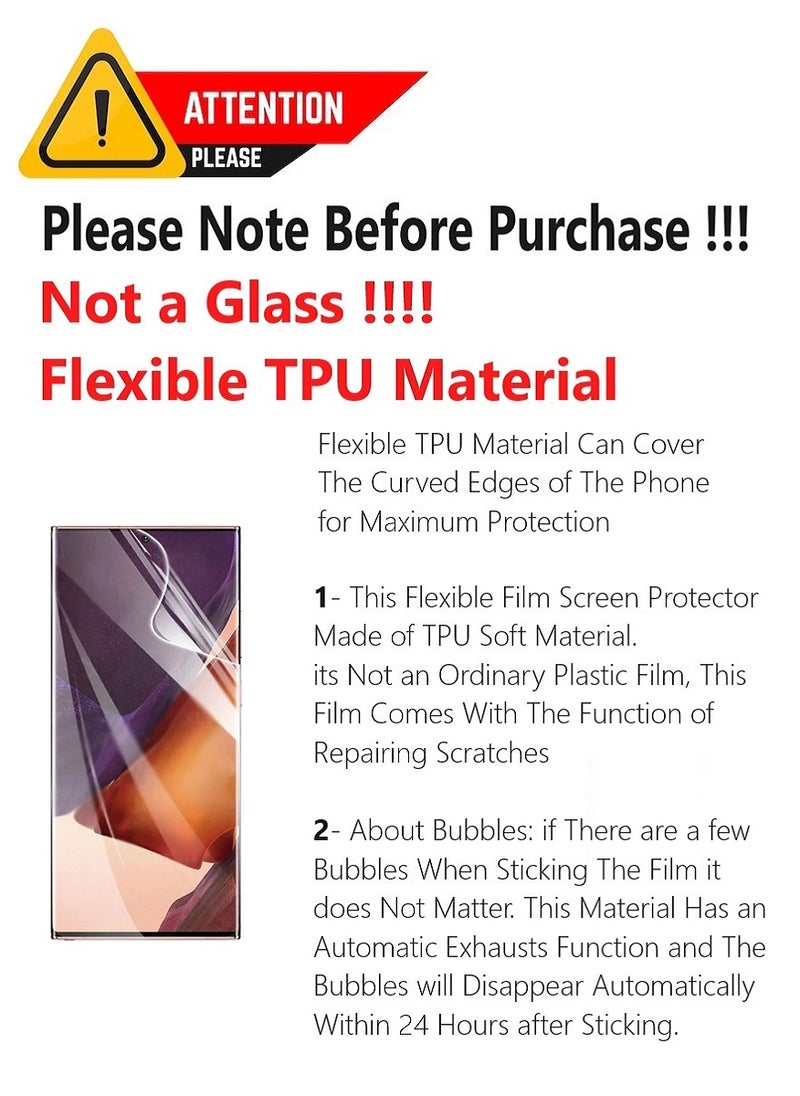 Unipha Flexible TPU Screen Protector Designed For Samsung Galaxy Note20 Ultra 5G Clear HD Self Healing Unbreakable Film - Image 2