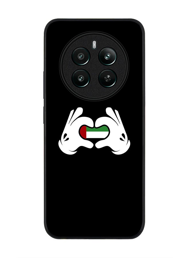 Stylizedd Rugged Black edge case for Realme 12 Plus 5G / Realme 12 4G, Slim fit Soft Case Flexible Anti Drop TPU Gel Thin Cover -  Emarati Love - Image 1