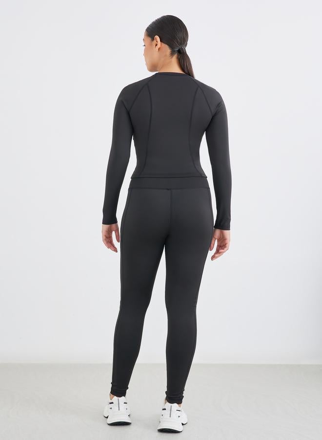 Styli Contour Detail Thumbhole Long Sleeve Top and Leggings Set - Image 5