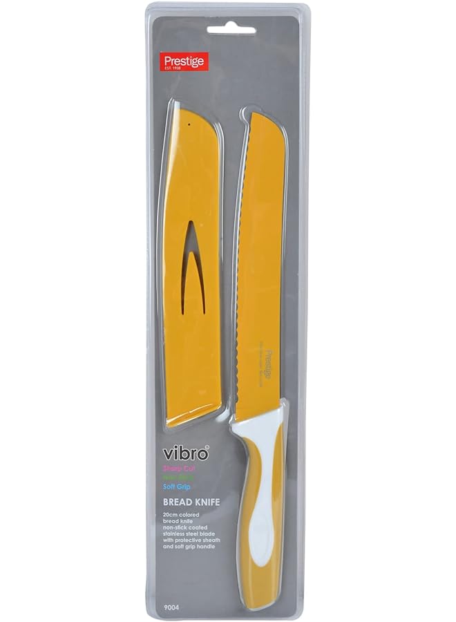 Prestige Plastic Bread 8In Knife Pr9004 Orange - Image 1