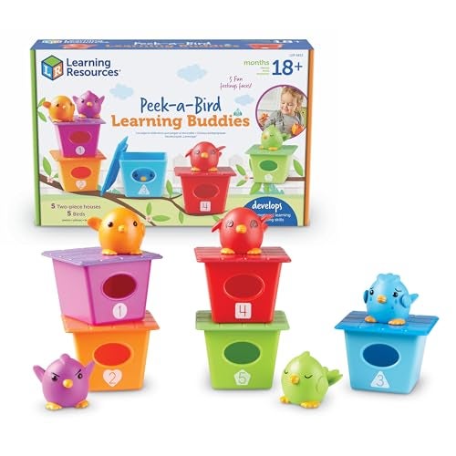 Learning Resources PeekaBird Learning Buddies 15 Pieces Age 18 Months Toddler Activities Preschool Toys Educational Color Teaching - Image 1
