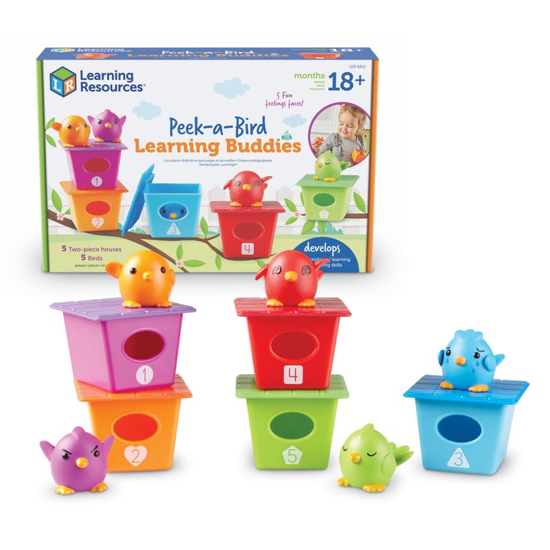 Learning Resources PeekaBird Learning Buddies 15 Pieces Age 18 Months Toddler Activities Preschool Toys Educational Color Teaching - Image 2