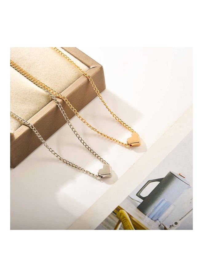 NIBEMINENT Mini Heart Style Blank Slide Pendant Necklace  - Image 3