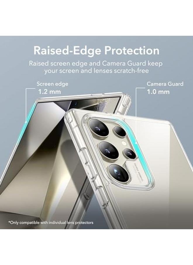 اي اس ار - جراب لهاتف Samsung Galaxy S24 Ultra مزود بمسند S24 Ultra مع 3 أوضاع للوقوف، جراب هاتف رفيع مقاوم للصدمات بدرجة عسكرية مع مسند حاصل على براءة اختراع من سلسلة Boost Series شفاف - Image 1