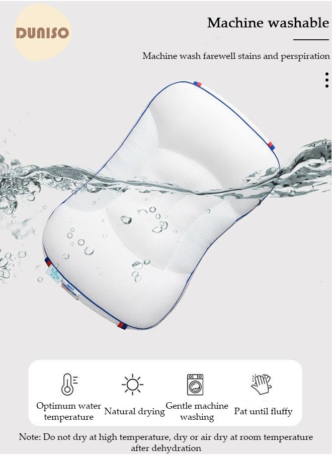 DUNISO 1 pack Kids Sleeping Pillow, Super Comfort Neck Head Pillow for Kids, Contour Support Pillows for Bed Sleeping, Soft and Breathable Pillow for Side Back Stomach Sleeper  - Image 5