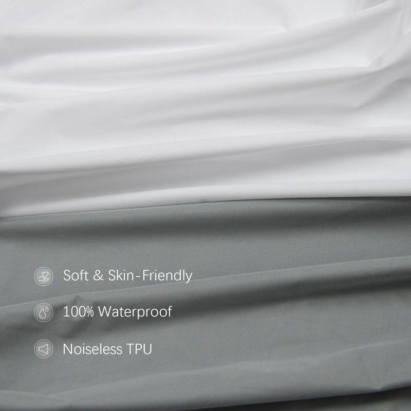 Biloban Mini Crib Sheets Fitted Waterproof 38'' x 24'', 2 Pack Mattress Protector Cover Fits for Dream on Me/Newton Mini Crib Mattress, Portable Sheet for Boys & Girl - Image 2