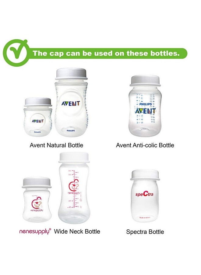 NENESUPPLY Nenesupply Caps Lids Compatible With Spectra Bottles Avent Bottles And Nenesupply Bottles Replace Spectra Bottle Cap Avent Bottle Cap Wide Neck Bottle Cap Compatible With Spectra Pump Parts Spectra S2  - Image 2