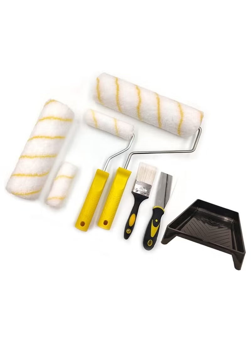 BAH 9 Piece Paint Roller Set for Walls & Ceilings, Complete Painting Kit with 9 Inch & 4 Inch Rollers, Paint Tray, Brush & Scraper - Image 2